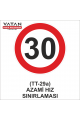 TT-29a AZAMİ HIZ SINIRLAMASI 30